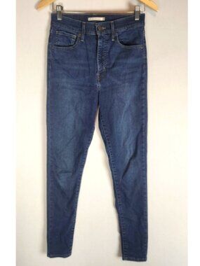 Levi's Mile High Super Skinny Stretch Jeans Women's Size 28 Blue Dark Wash Denim